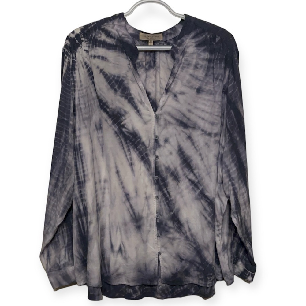 EUC Side Stitch Tie Dye Blouse